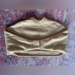 Wilfred Free by Aritzia Ribbed Knit Sweater – XS – cropped top, cream green